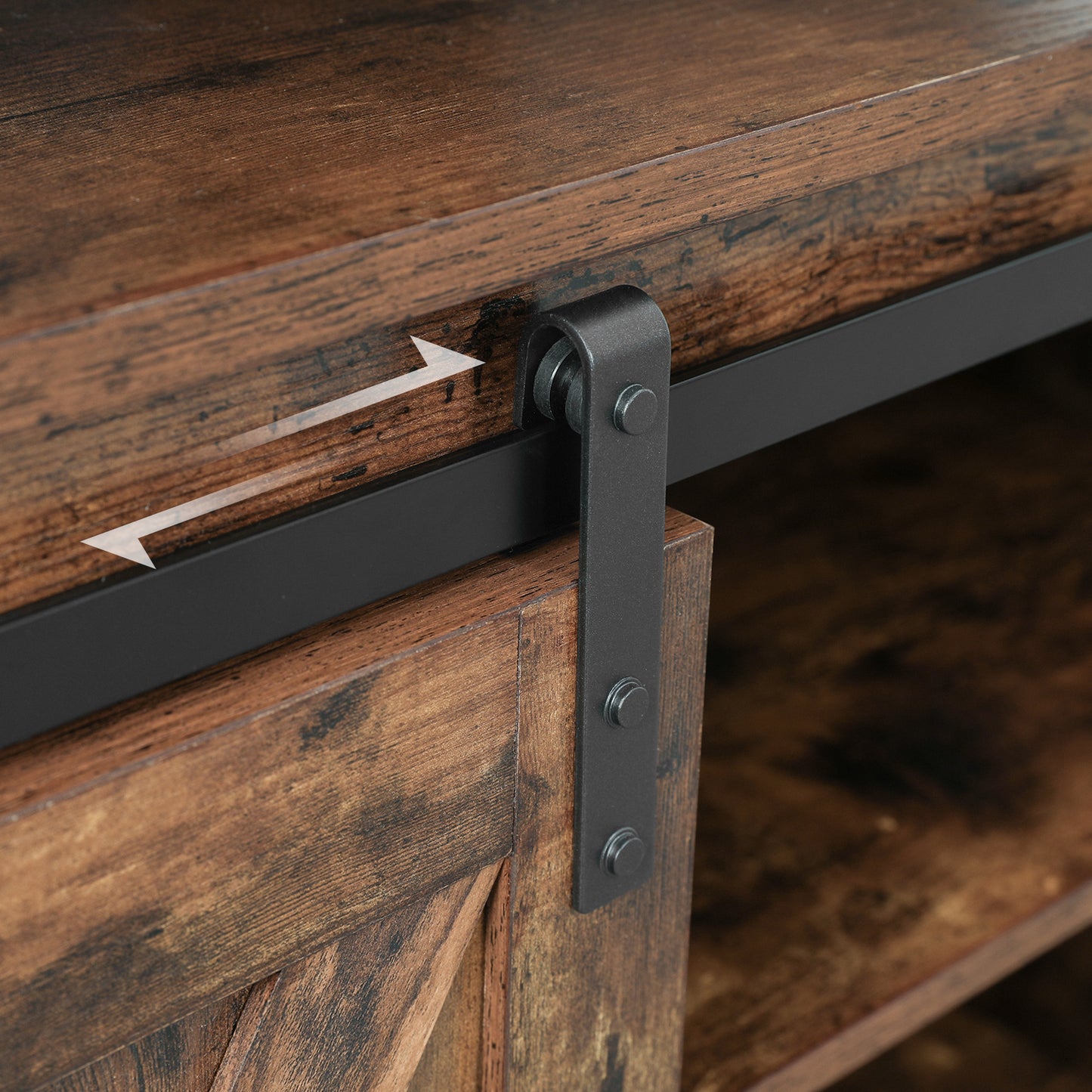 VASAGLE TV Cabinet for 55-inch TVs with Sliding Barn Doors