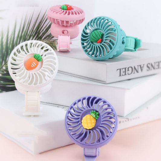 Portable Rechargeable Mini Watch Fan Purple