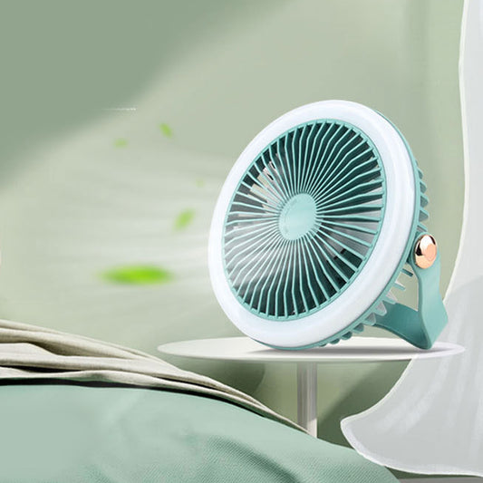Portable Rechargeable Desktop LED Fan Green
