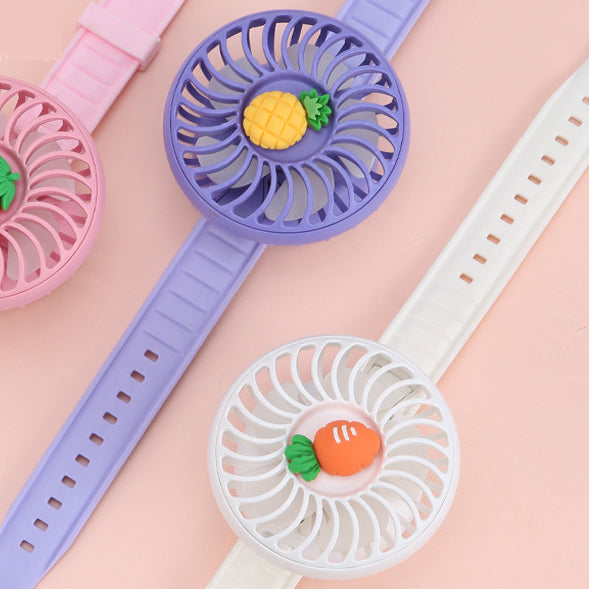 Portable Rechargeable Mini Watch Fan Purple