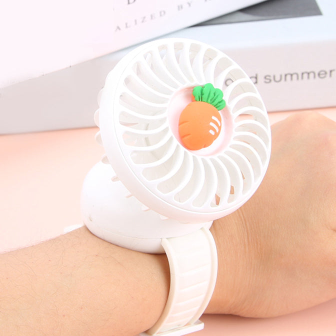 Portable Rechargeable Mini Watch Fan Purple