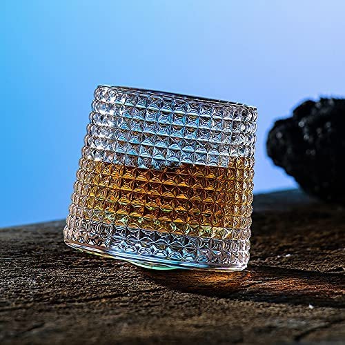 Rotatable Old Fashioned Glasses Dot 4 SET
