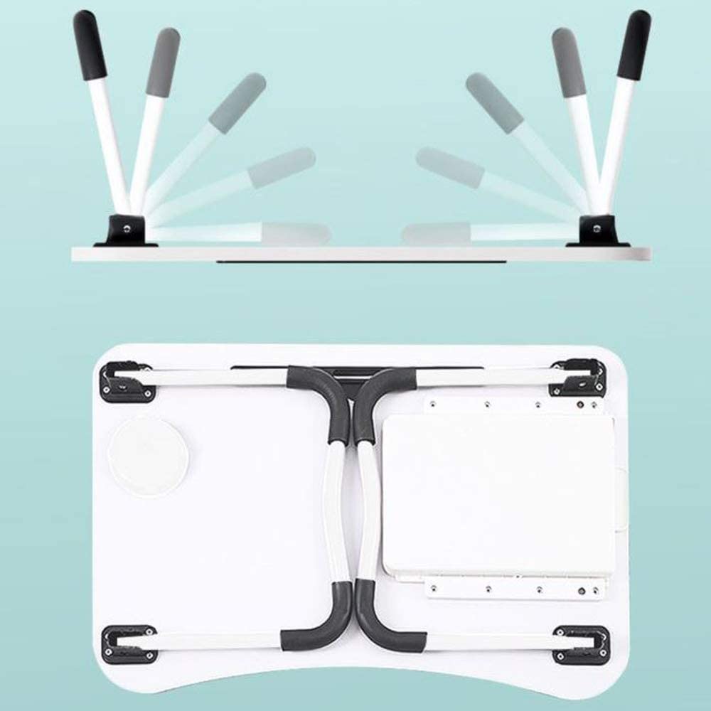 Laptop Bed Table with Drawer White