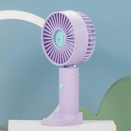 Portable Rechargeable Mini Fan Round Purple