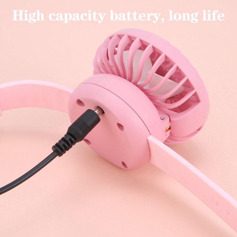 Portable Rechargeable Mini Watch Fan Purple