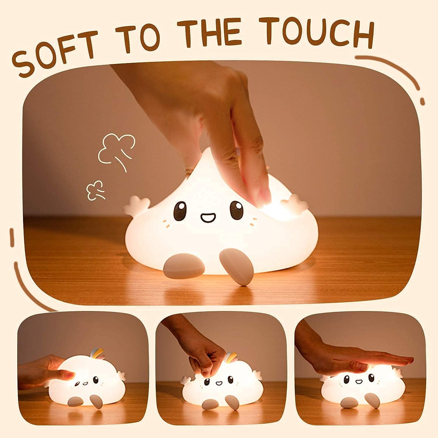 Night Light Tapping Rechargeable Night Light Sleeping Lights Cloud