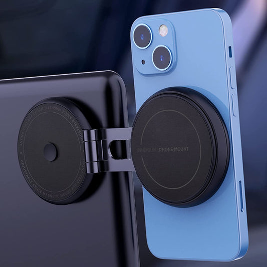 Car Phone Holder Mount for Tesla Model 3/X/Y/S, Adjustable Magnetic Car Phone Mount 360° Free Rotation Foldaway Car Mount Phone Holder for MagSafe Compatible with iPhone 12/13/14 and Other Phone-BLACK