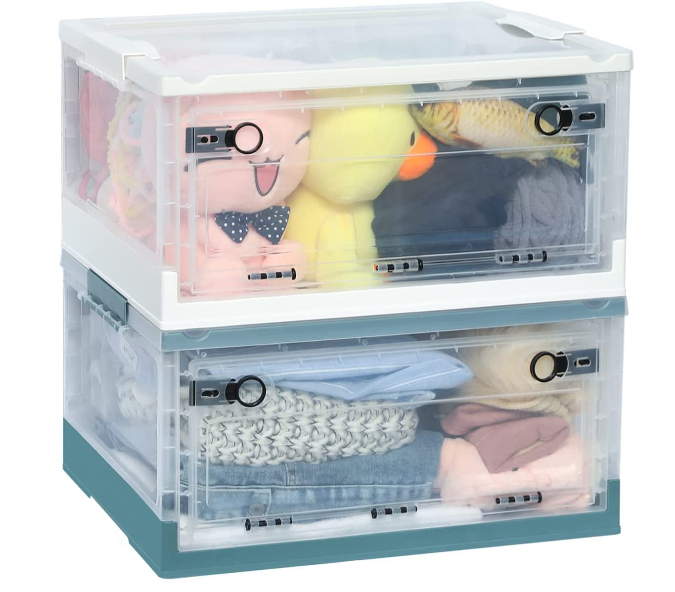 Storage Box Large Capacity Clothing Box Folding Green 25L