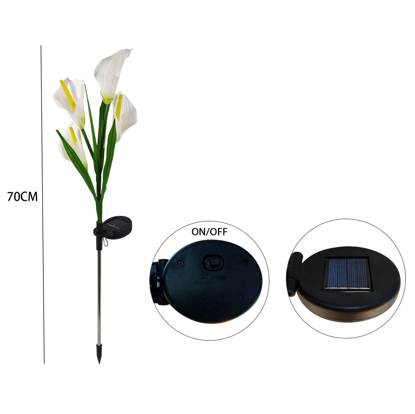 Outdoor Solar Garden  Lights Calla Lily (2 Pack)- Purple