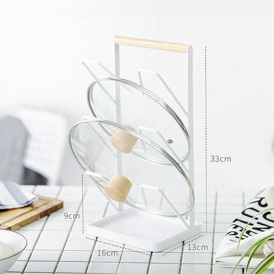 Kitchen Pot Lid Rack Holder Over Sink Drainer Shelf Compatible with Kitchen Supplies Storage Counter Organizer