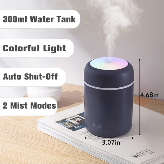 Mini Humidifier with Led - Black