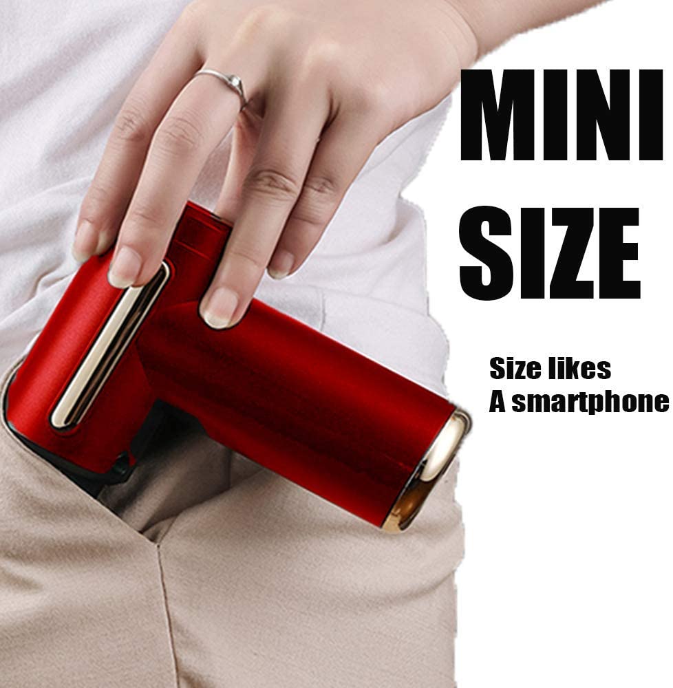 Percussion Muscle Massage Gun Handheld Deep Tissue Massager Gun Red