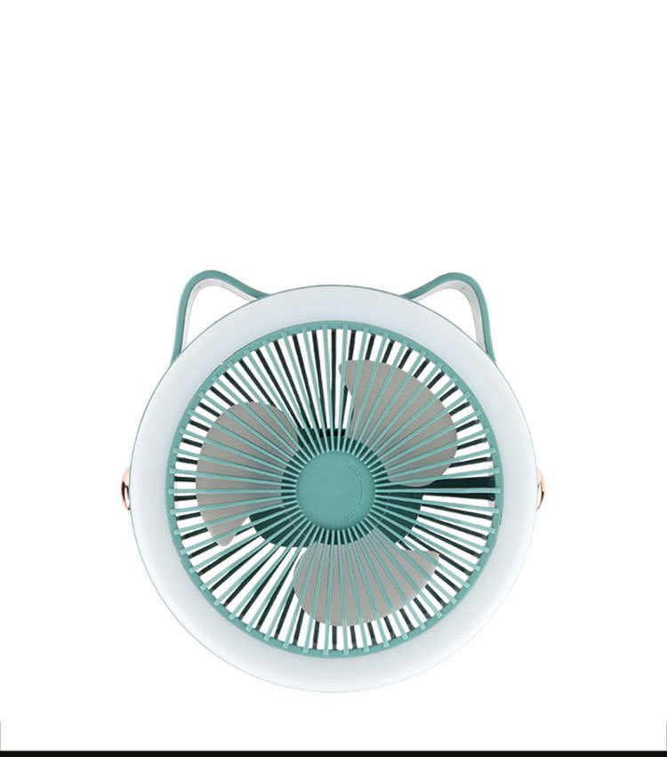 Portable Rechargeable Desktop LED Fan Green