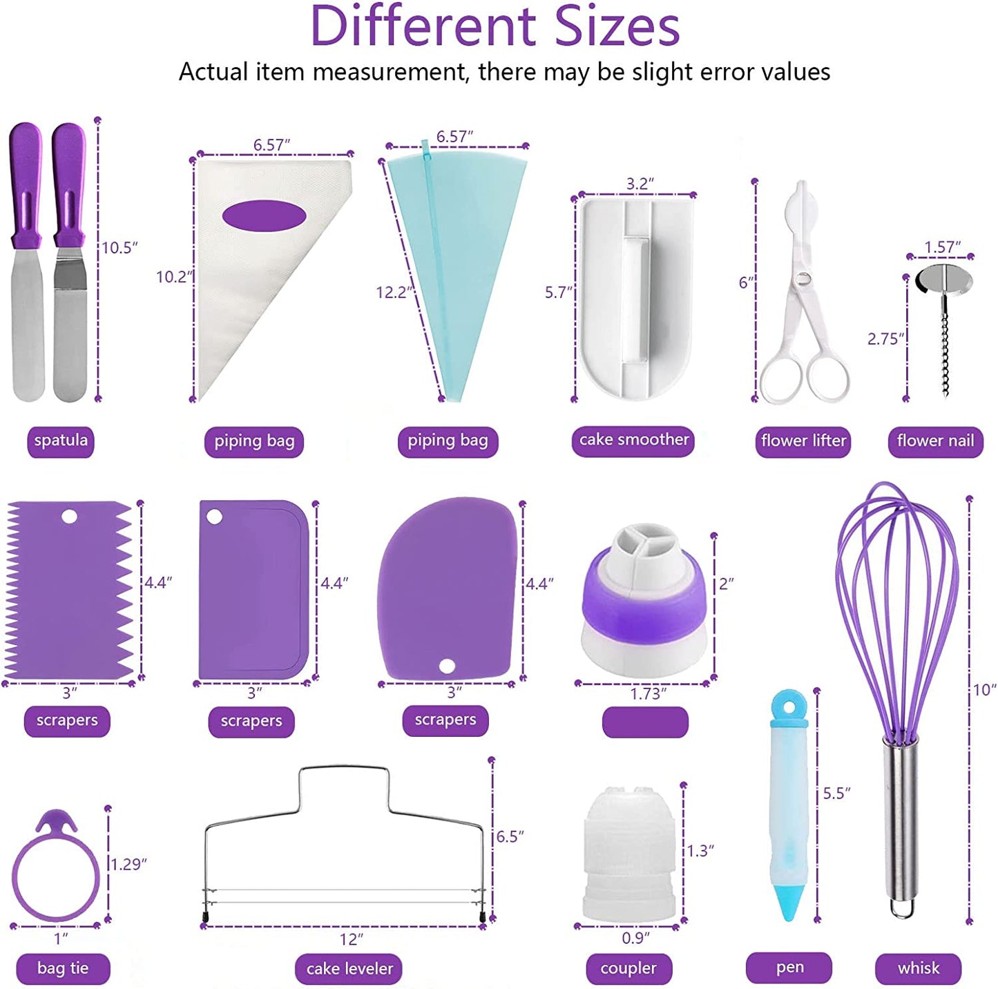 137Pcs Cake Decorating Tools Kit Turntable Stand Icing Spatulas Nozzle Tip
