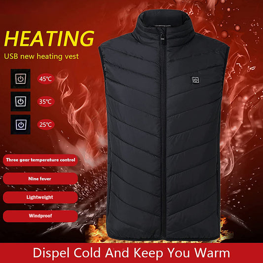 USB Charging Lightweight Heated Vest Body Warmer for Men Women - M