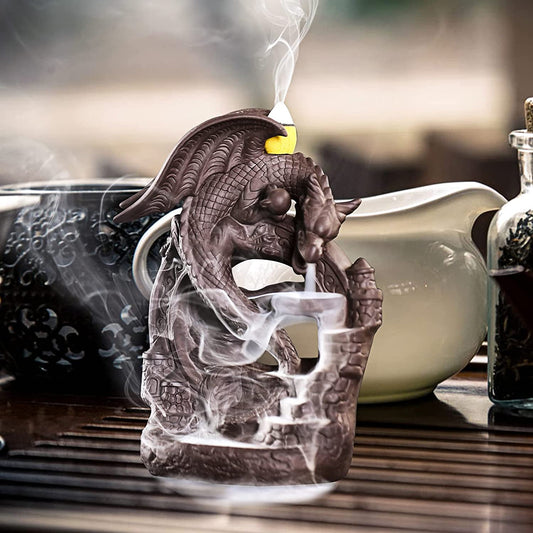 Backflow Incense Burner Dragon Castle