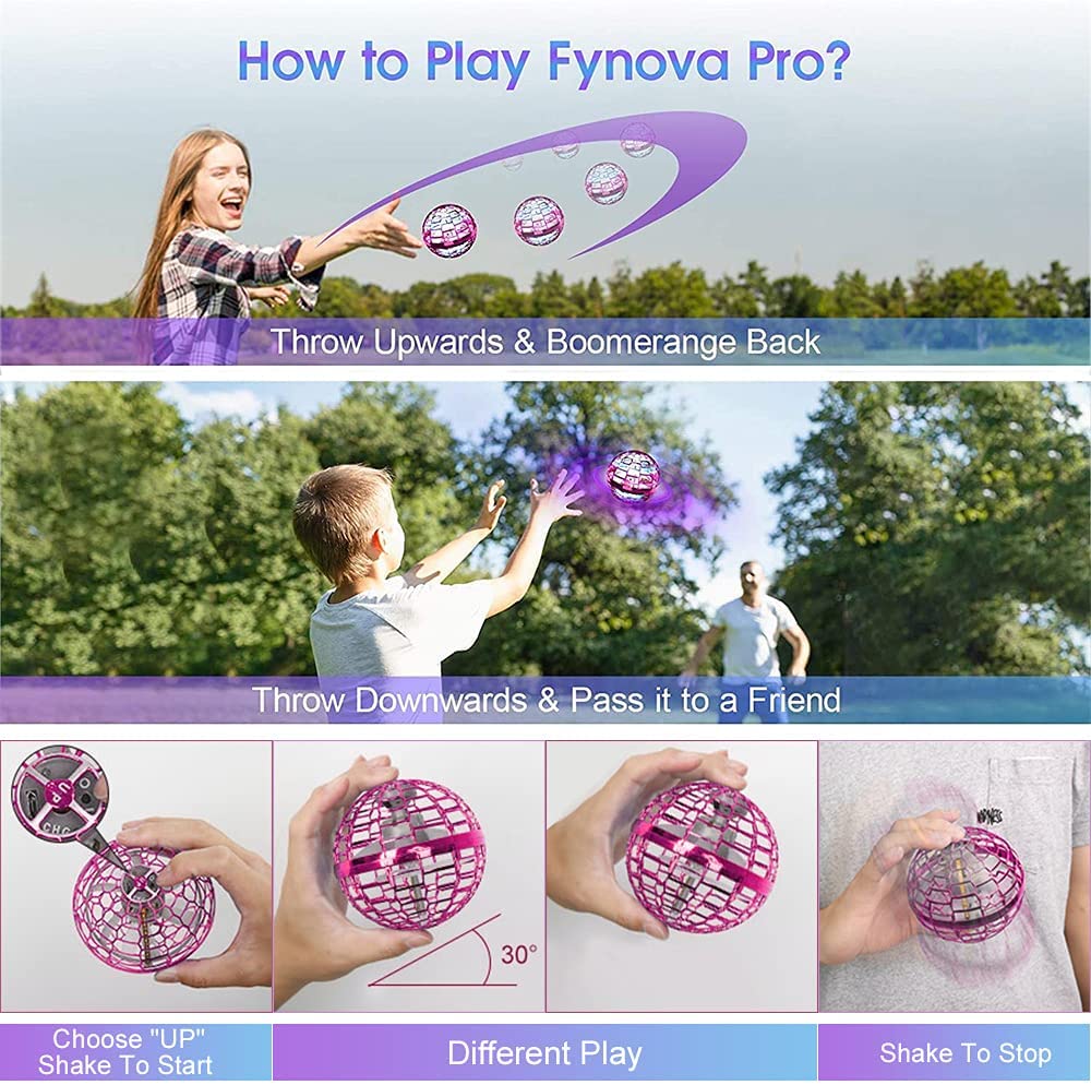Flynova Mini Drone Pro Flying Ball Toys Pink