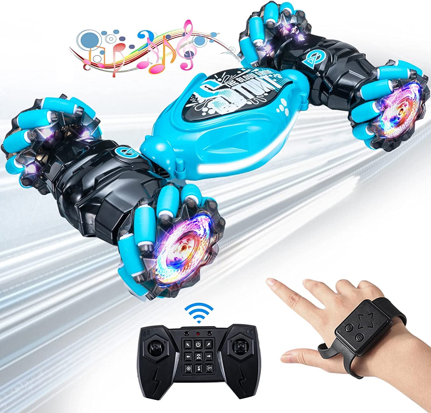 Gesture Sensing RC Stunt Car Gray