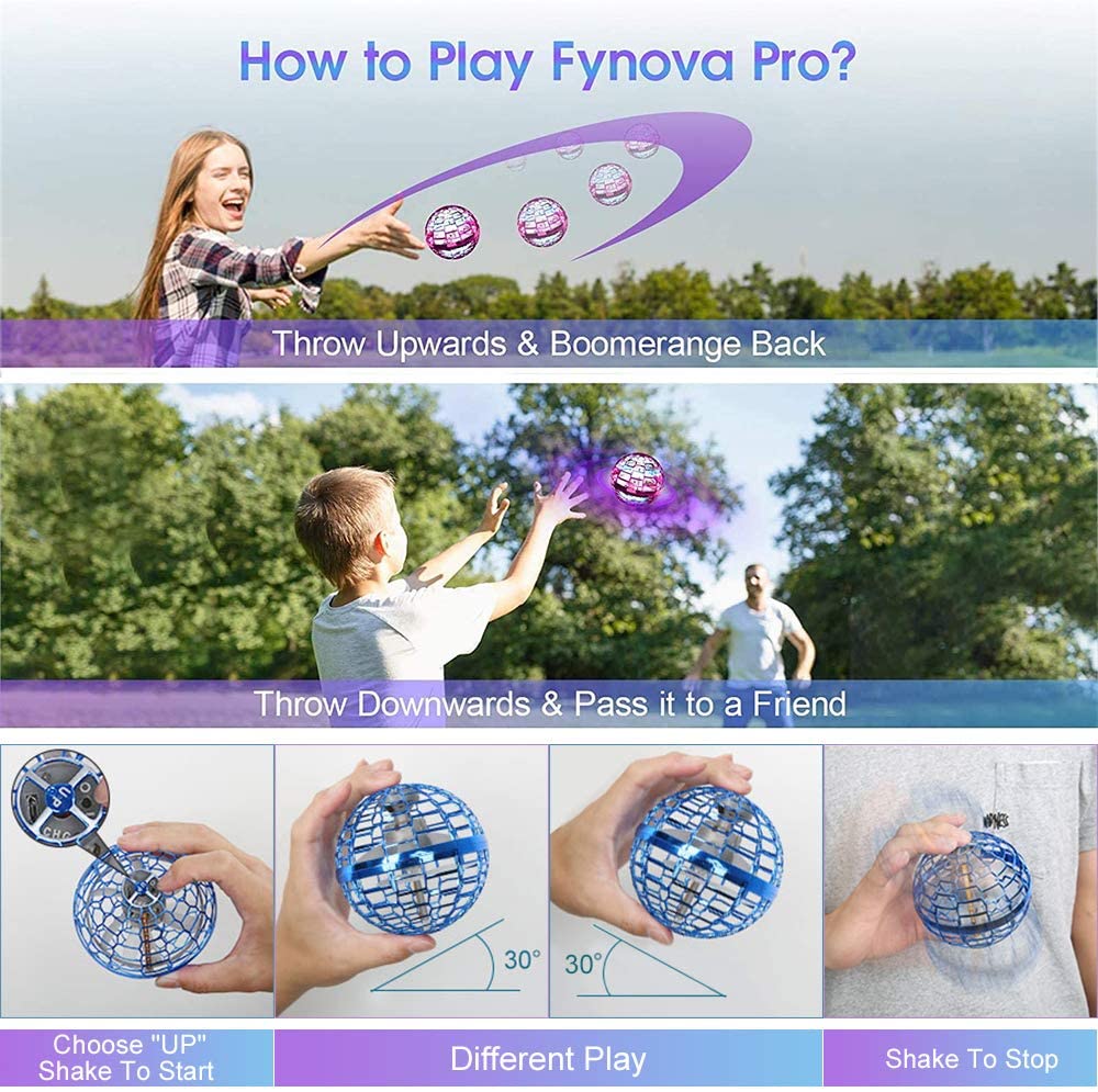 Flynova Mini Drone Pro Flying Ball Toys Blue