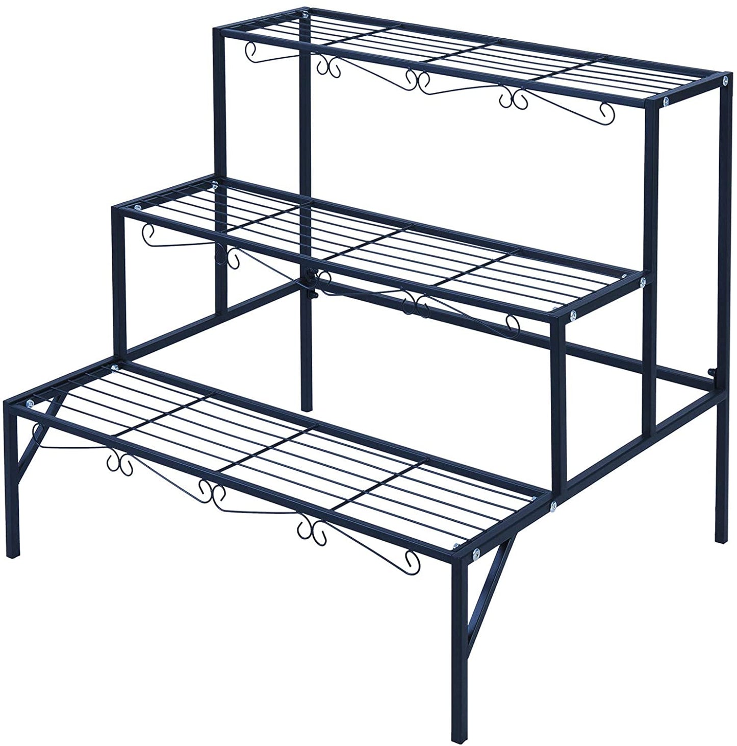 Plant Rack Stand 3 Tier Ladder Plant Shelves Garden Flower Rack