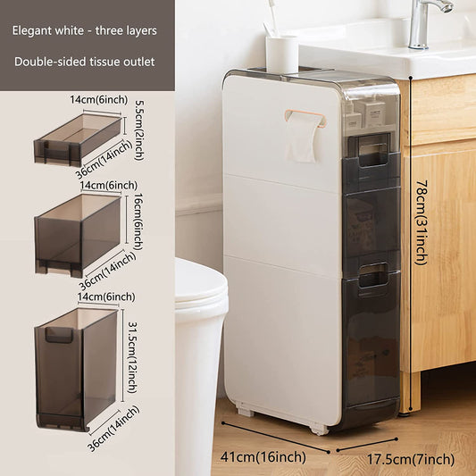 3 Tier Bathroom Storage Cabinet Shelf Corner Organiser