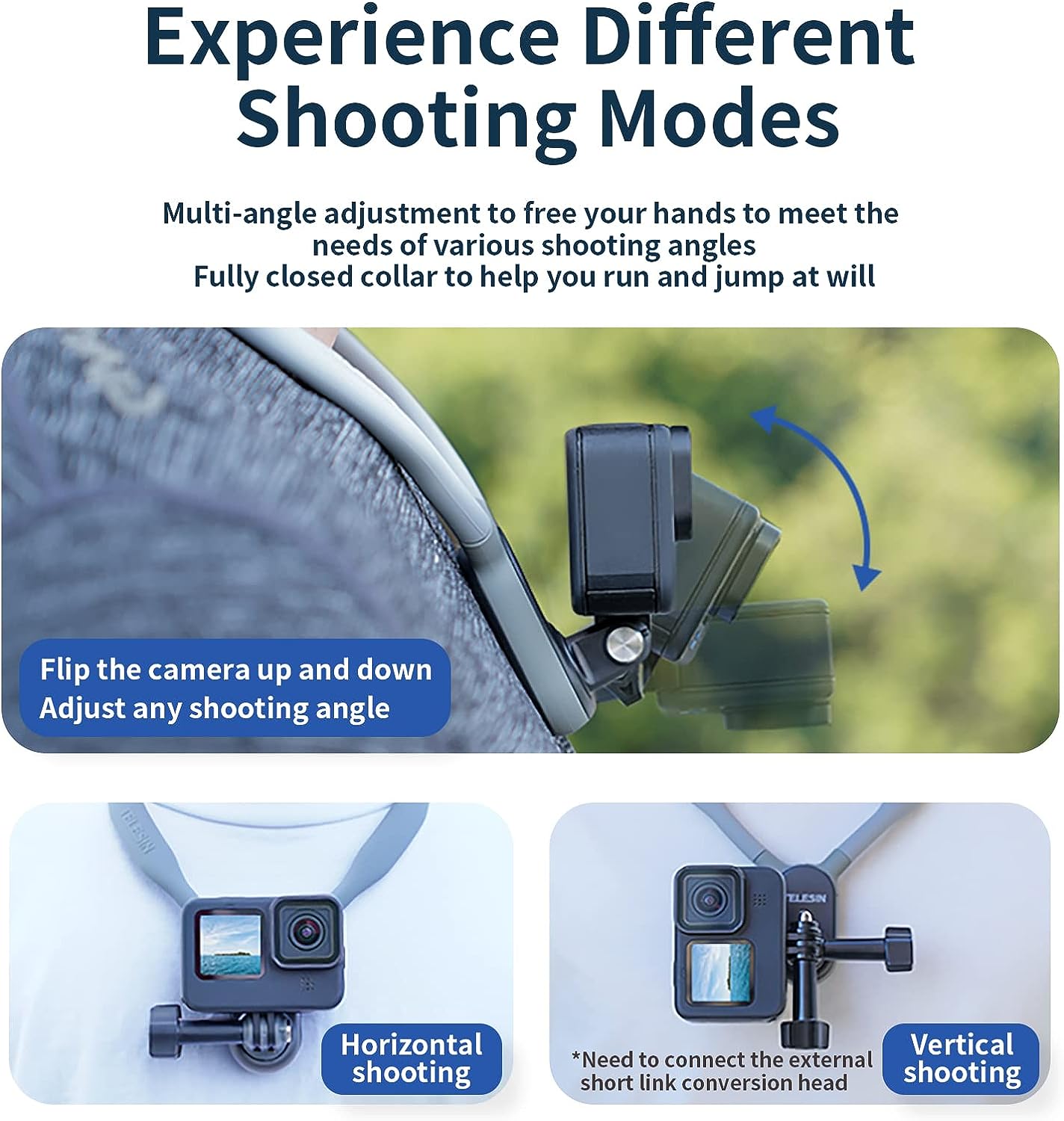 Action Camera Chest Mount U Shape