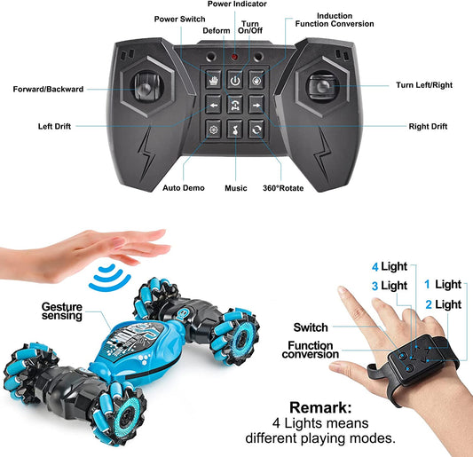 Gesture Sensing RC Stunt Car Gray