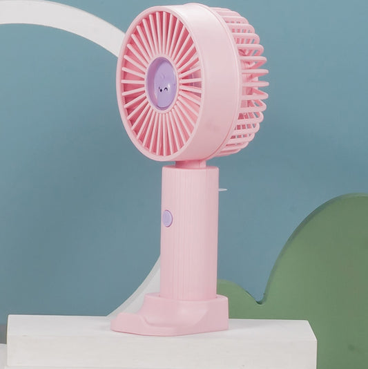 Portable Rechargeable Mini Fan Round Pink
