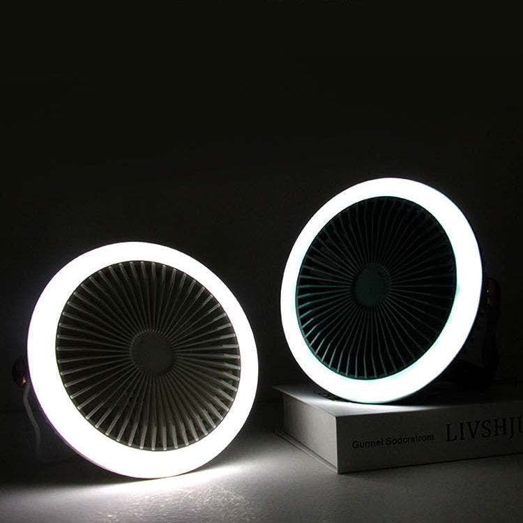Portable Rechargeable Desktop LED Fan Green
