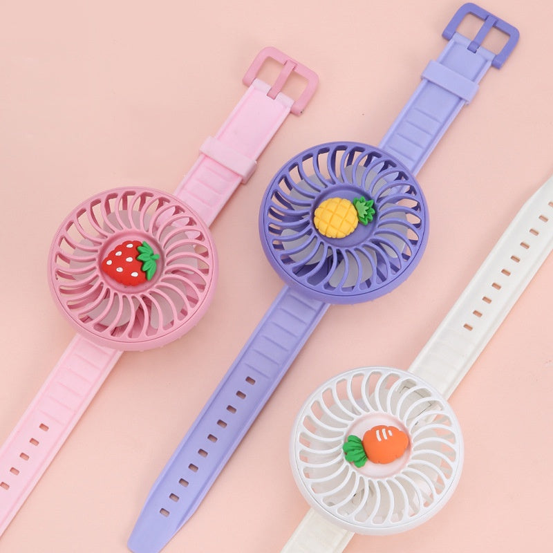 Portable Rechargeable Mini Watch Fan Purple