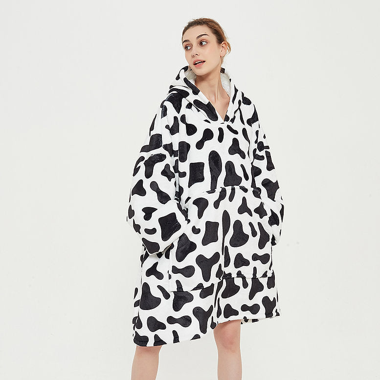 EXTRA THICK Oversized Microfiber Wearable Blanket Milk