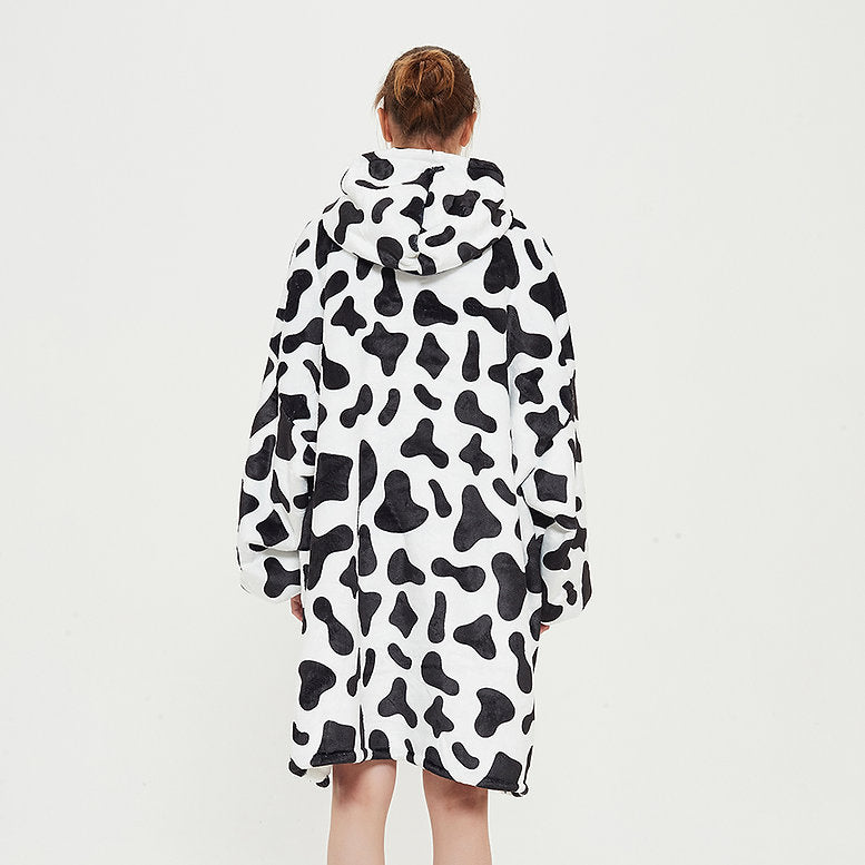 EXTRA THICK Oversized Microfiber Wearable Blanket Milk