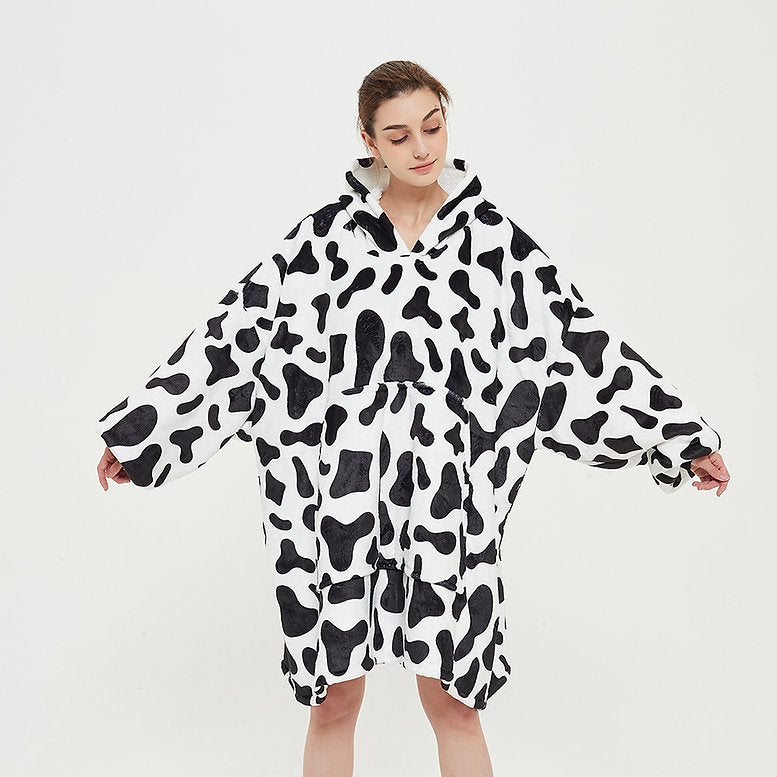 EXTRA THICK Oversized Microfiber Wearable Blanket Milk