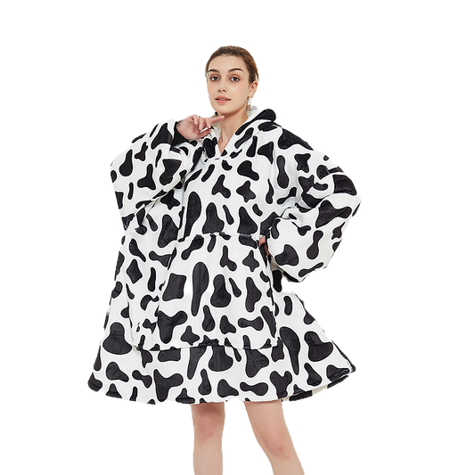 EXTRA THICK Oversized Microfiber Wearable Blanket Milk