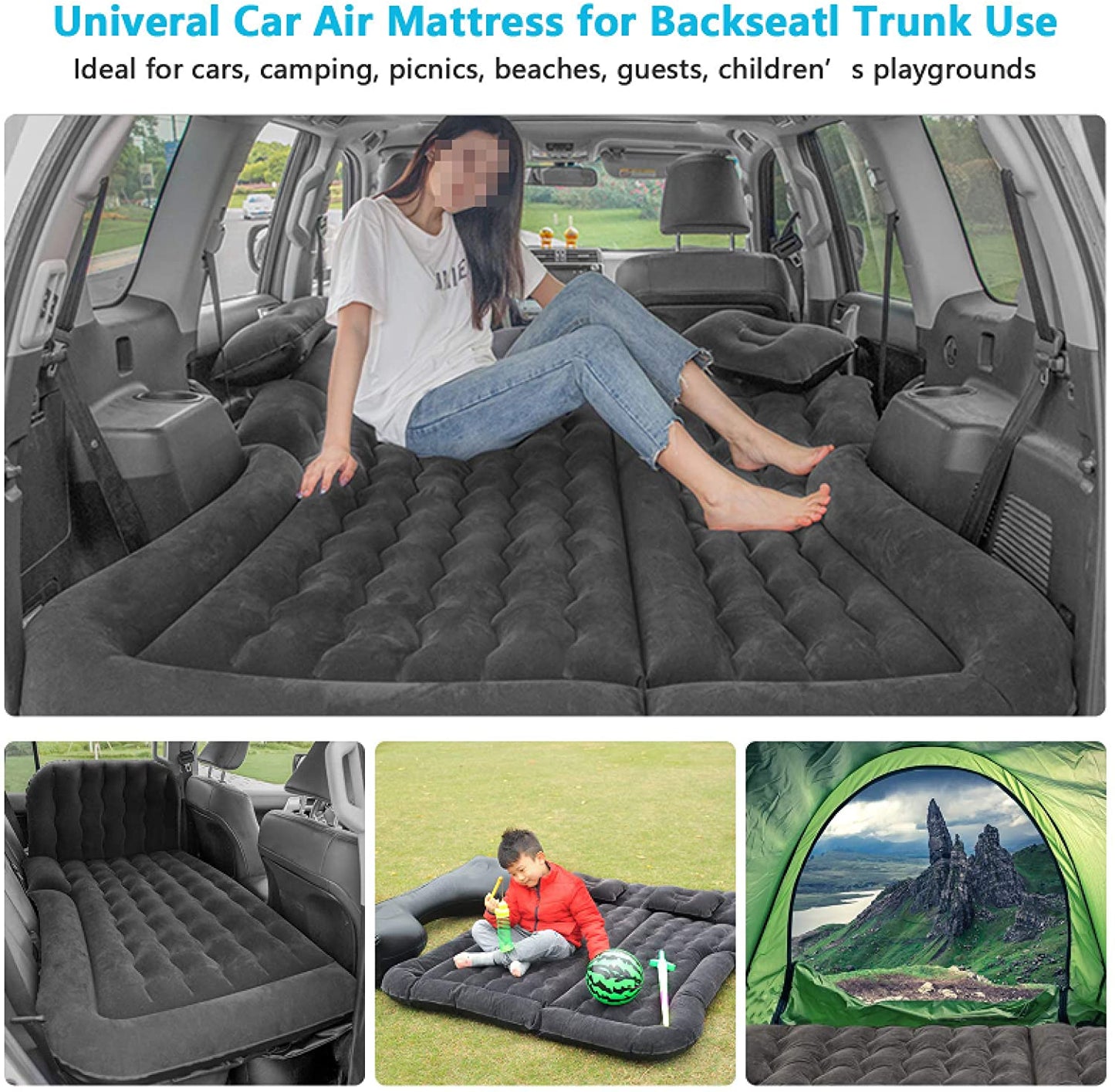 Car inflatable bed - Black
