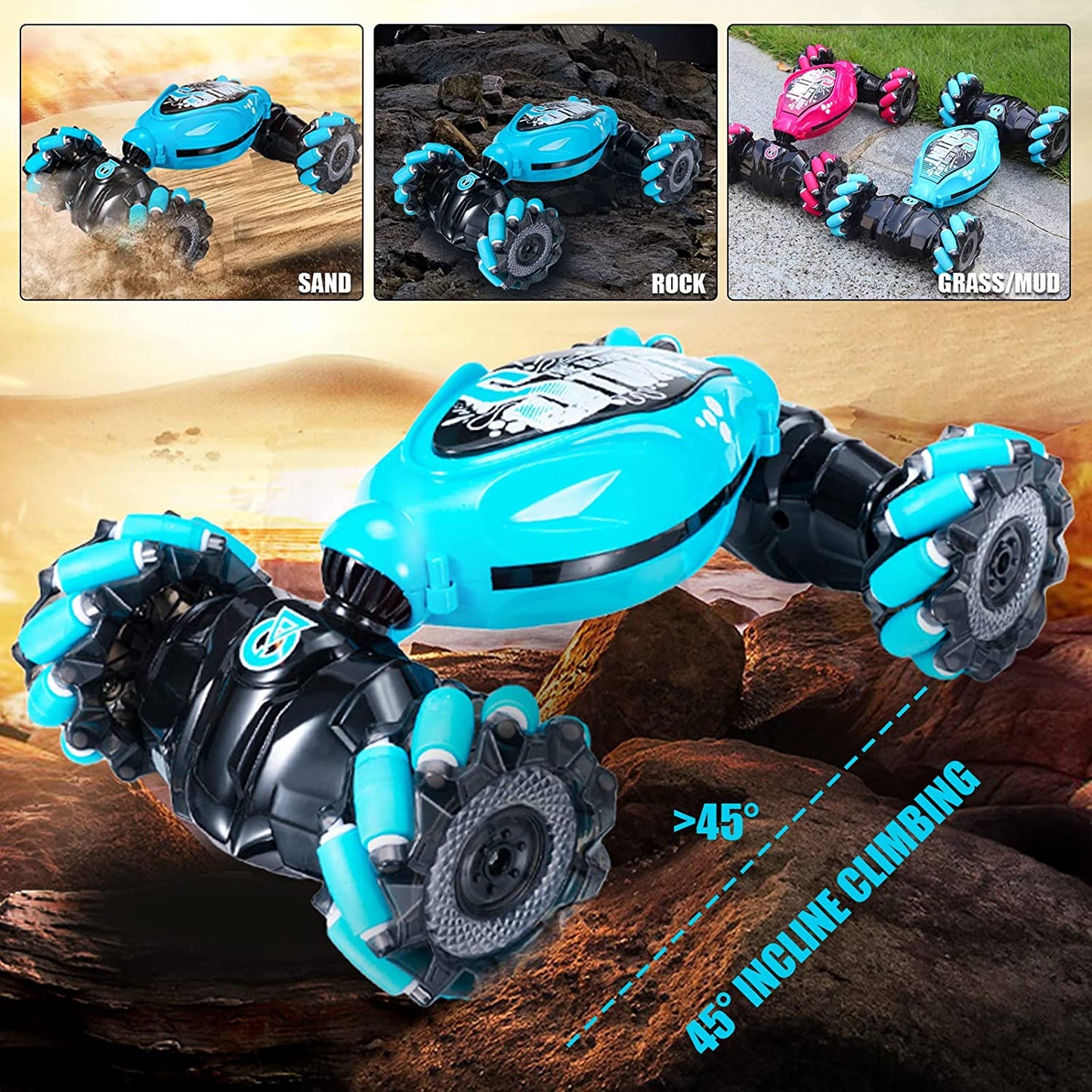 Gesture Sensing RC Stunt Car Gray
