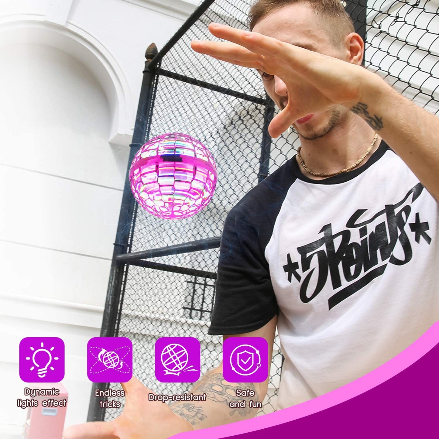 Flynova Mini Drone Pro Flying Ball Toys Pink