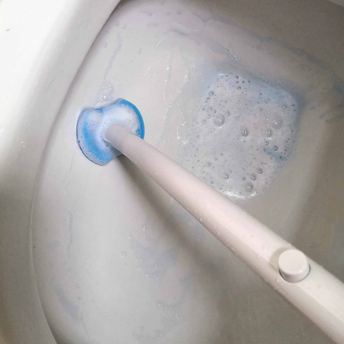 Disposable Toilet Brush Bowl Brush with 8 Toilet Wand Refills  - Gray