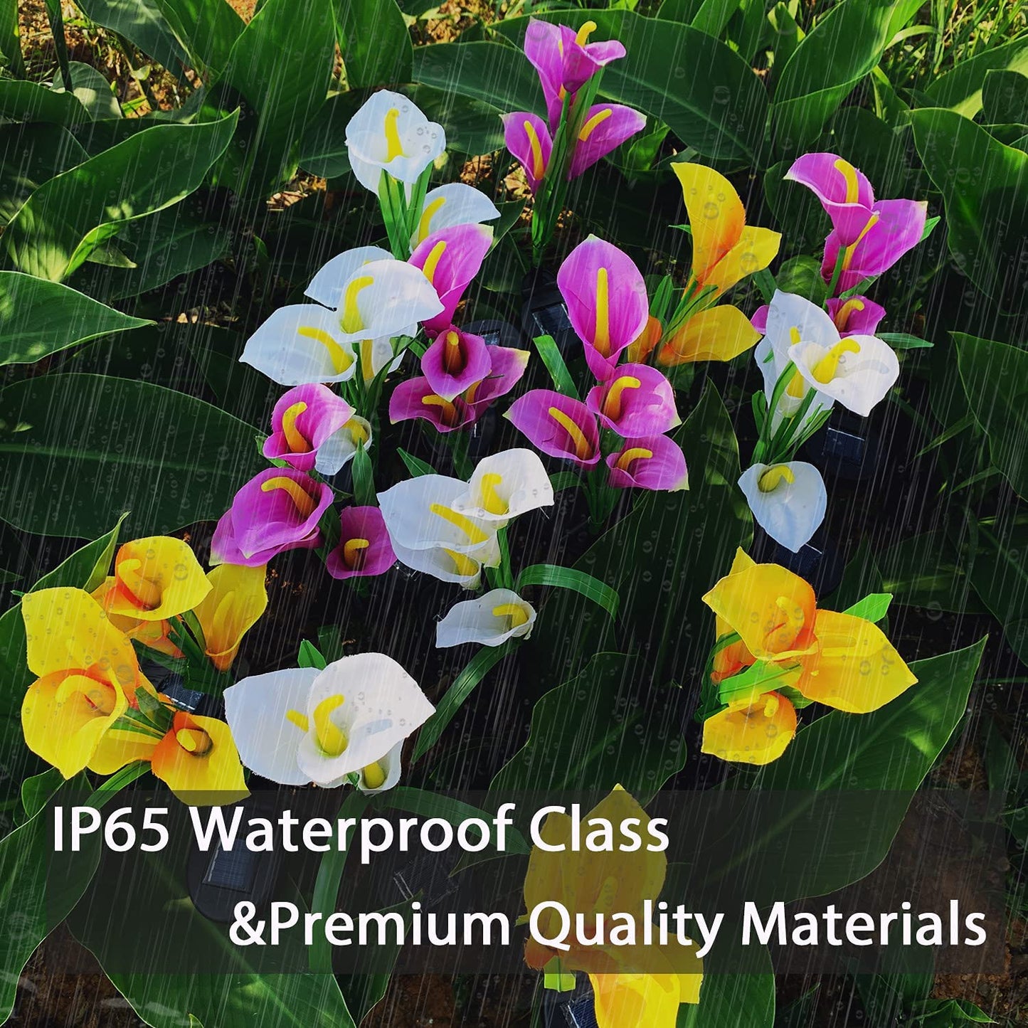 Outdoor Solar Garden  Lights Calla Lily (2 Pack)- Purple