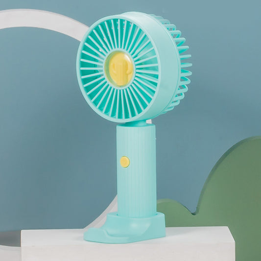 Portable Rechargeable Mini Fan Round Green