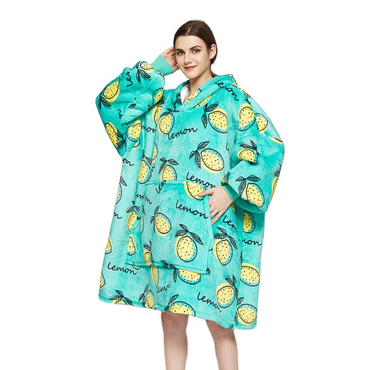 EXTRA THICK Oversized Microfiber Wearable Blanket Lemon