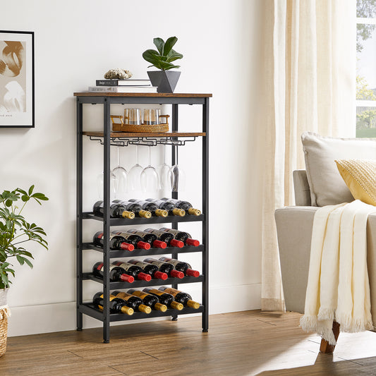 *CLEARANCE* VASAGLE Wine Rack, Holds 20 Bottles, Wine Holder