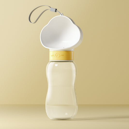 Pet travel water feeder white 600ml