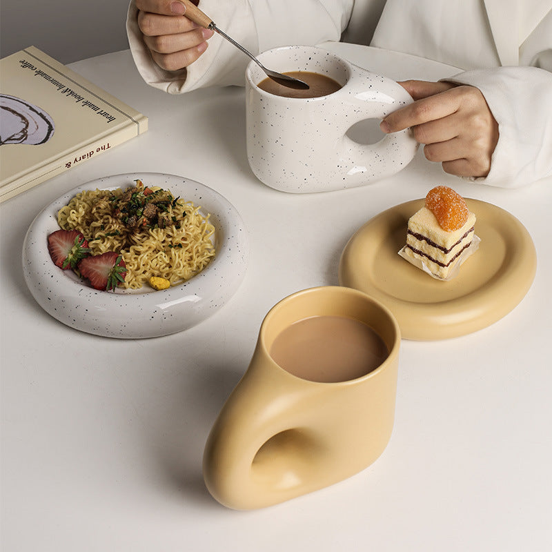 Morandi mug and coaster set Yellow