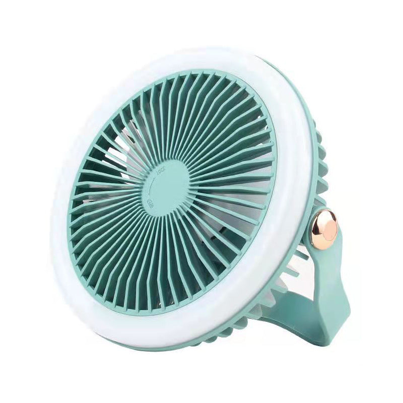 Portable Rechargeable Desktop LED Fan Green