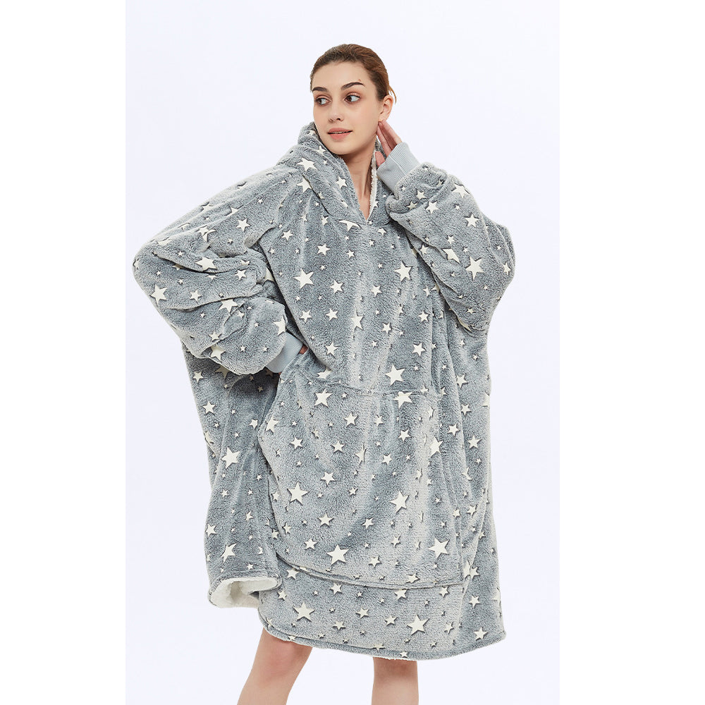 EXTRA THICK Oversized Microfiber Wearable Blanket Gray