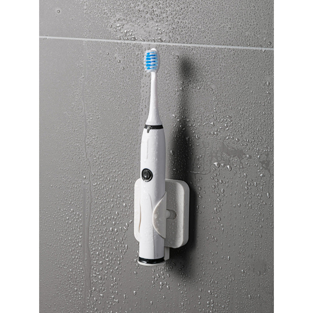 2 Pack Electric Toothbrush Hanger Punch-Free Wall-Mounted Toothbrush RackWhite