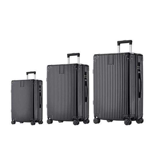 Luggage Set 3 Piece Set Suitcase  - Black