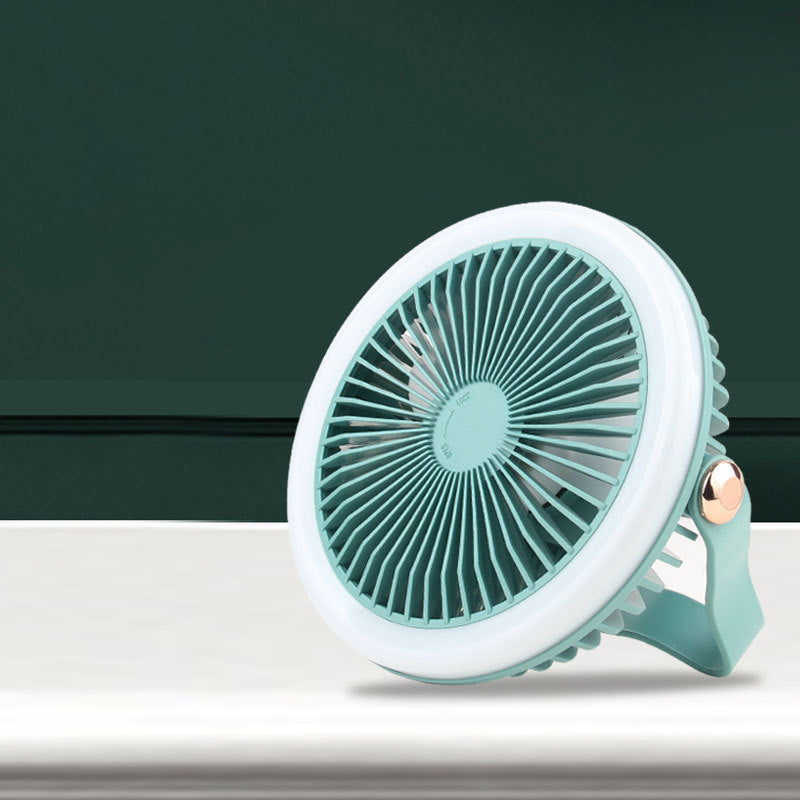 Portable Rechargeable Desktop LED Fan Green