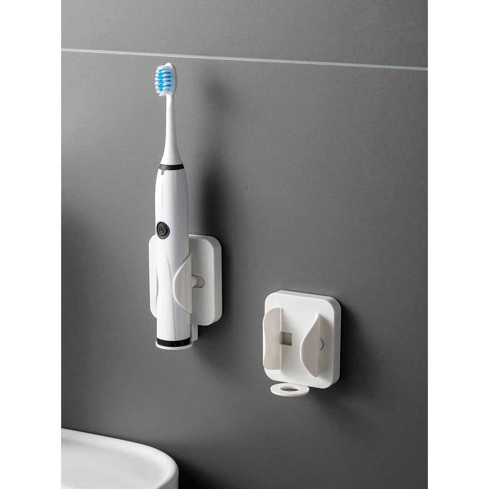 2 Pack Electric Toothbrush Hanger Punch-Free Wall-Mounted Toothbrush RackWhite
